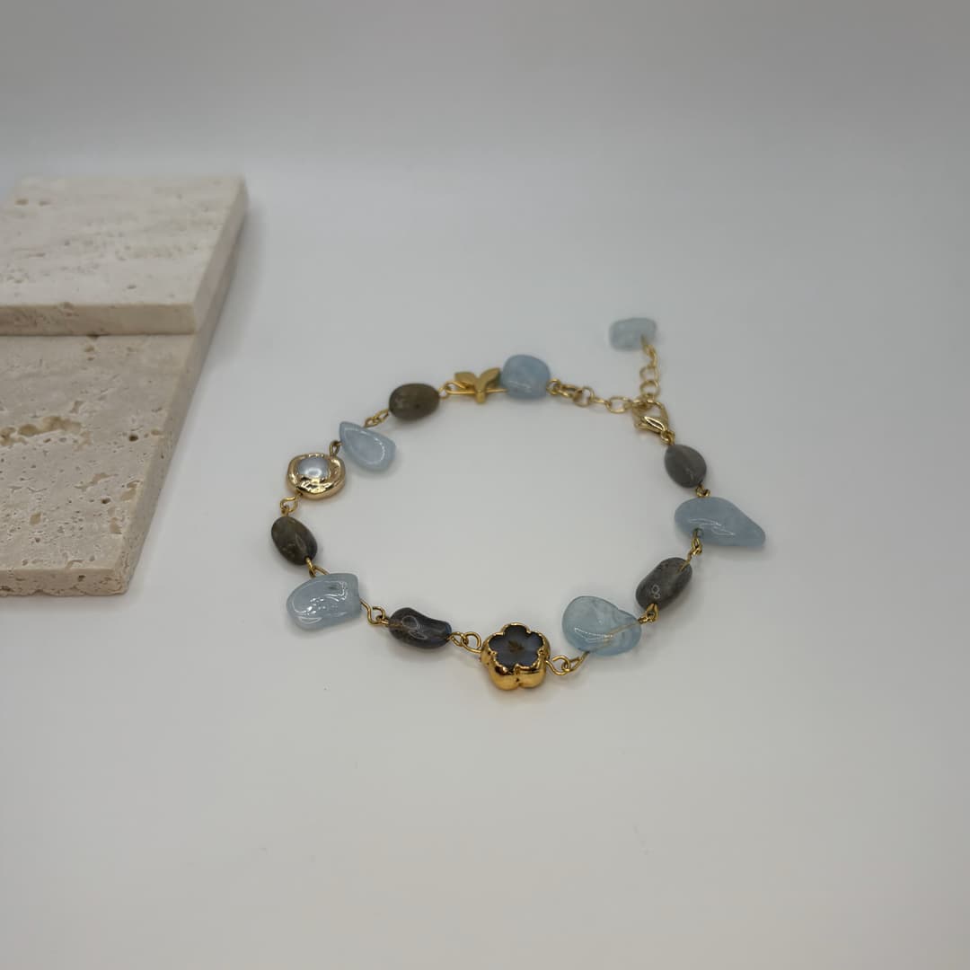 Sunset Stones – Aquamarine Bracelet