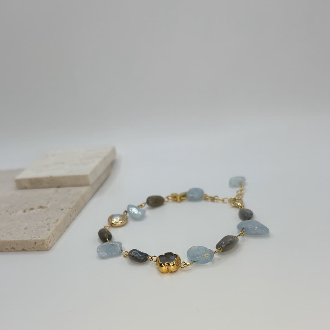 Sunset Stones – Aquamarine Bracelet