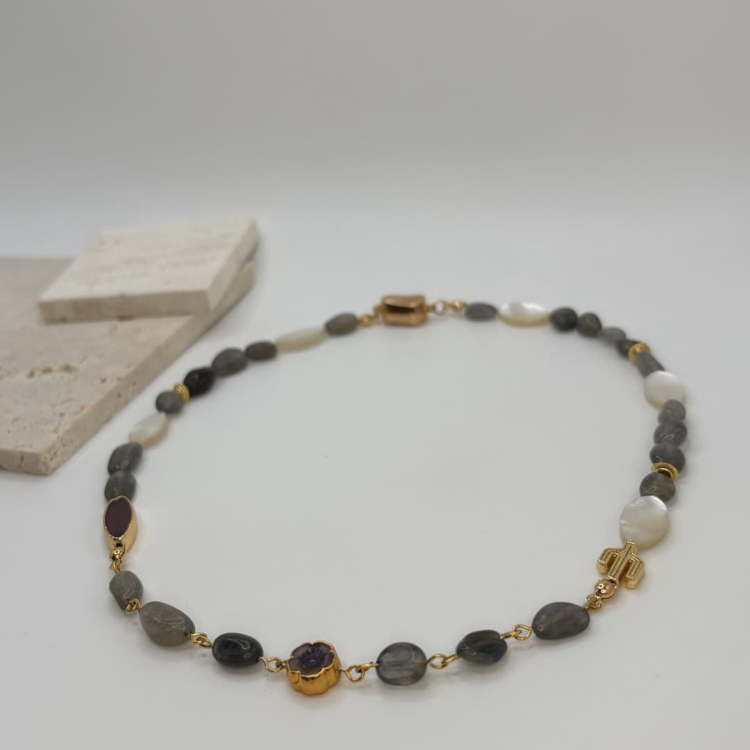 Sunset Stones – Labradorite Necklace